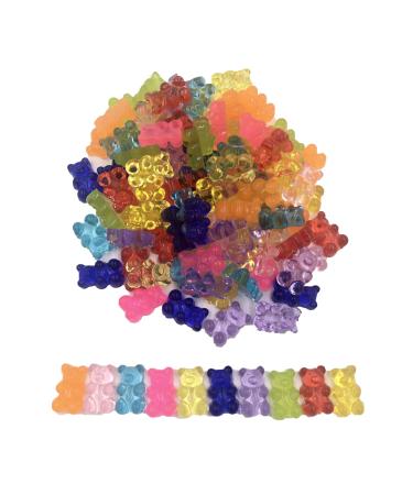 100 Pcs Gummy Bear Nail Charms  Nail Charms for Acrylic Nails  DIY Nail Art Decoration Jewelry Making (10 Colors)