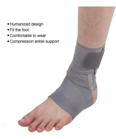 Milltrip Ankle Brace for Sprains | Grey Nylon Compression Foot Guard Bandage | International Shipping Available - Buy Online on GoSupps.com