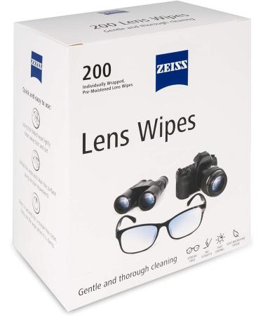 Zeiss Pre-Moistened Lens Cleaning Wipes - Cleans Bacteria Germs and without Streaks for Eyeglasses and Sunglasses - (200 Count) - Buy Online on GoSupps.com