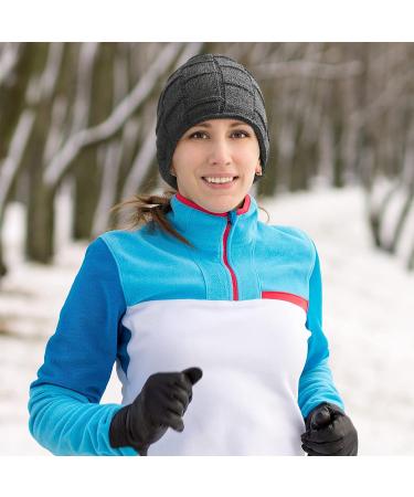 Honoson Bluetooth Beanie for Men - 2 Piece Set | Wireless Headphones | Warm Knit Hat for Outdoor Sports | Men's Gifts | Running Accessories - Black/Dark Gray - Buy Online on GoSupps.com