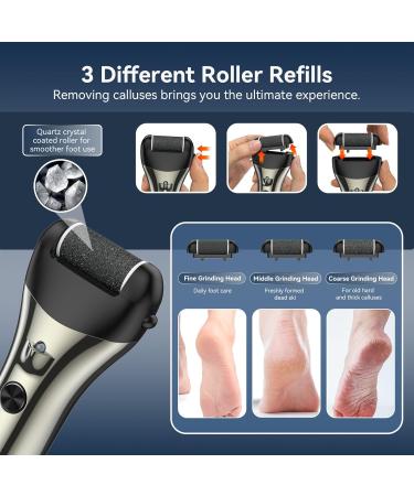 Electric Foot Callus Remover Set - 10-Piece Waterproof Rechargeable Kit for Smooth Feet | Digital Display & Effective Dead Skin Removal - Buy Online on GoSupps.com