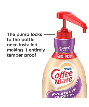 Nestle Coffee mate Sweetened Original Liquid Coffee Creamer Pump Bottle 50.7oz - Non-Dairy, No Refrigeration Needed - Buy Online on GoSupps.com