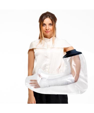 Arm Cast Cover for Shower Adult Waterproof Full Arm Cast Shower Protecor Watertight Arm Bath Shower Bag for Adult Arm Cast Bandage Surgery and Wound