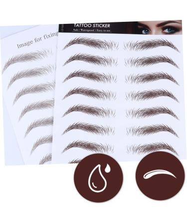Didiseaon 8 Pcs Eyebrow Stickers Eyebrows Eyebrow Peel off Green Lashes Fake Water Transfer Paper with Soy Ink 21x15cmx2pcs Brownx2pcs - Buy Online on GoSupps.com