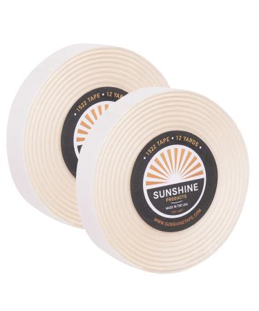 Sunshine 1522 3M Wig Tape Roll (2 Pack) 1" x 12 yds Double Sided Toupee Adhesive Tape Roll - Made in USA (1522)