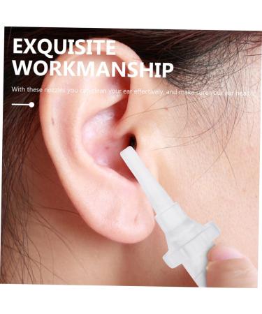 COOLHIYA 10pcs Disposable Ear Washer Replacement Tips Conical Bottle Ear Cleaning Tools for Stable Fit Safe PP Material - Buy Online on GoSupps.com