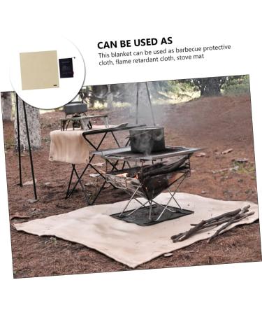 Yardenfun 1pc BBQ Fire Mat Outdoor Mat Camping BBQ Fireproof Cushion Mat Protection Decorate 80x80cm Light Yellow - Buy Online on GoSupps.com