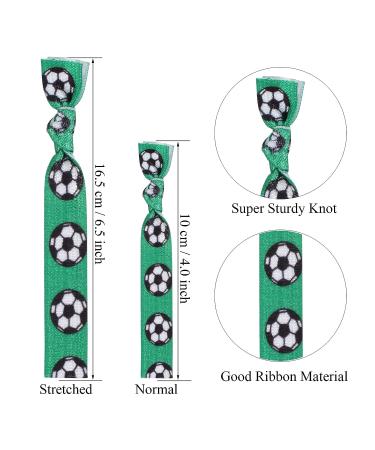 20PCS Soccer Hair Ties for Women - Elastic Ribbon Ponytail Holders for Girls Players - Hand Knotted Football Hair Scrunchies - Soccer Fun Hair Bands - Buy Online on GoSupps.com