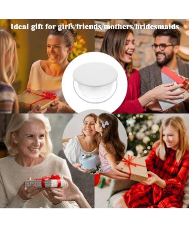 Giazee Travel Mirror with Light 1X/10X Magnification - Portable Compact Makeup Mirror in White - Mini Handheld Mirror for Handbag or Purse - Buy Online on GoSupps.com