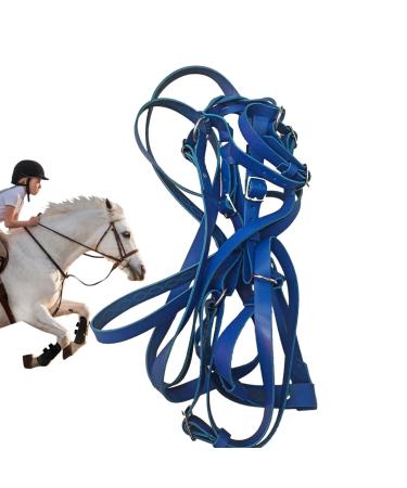 Horse Halter Heavy Duty Chin and Throat Snap Halter Horse Comfortable Padded Nylon Horse Halter for Training Equestrian Grooming Lambo Blue