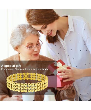 JEROOT 3X Strength Magnetic Bracelet for Women - Titanium Steel Gold Adjustable (3500 Gauss) - International Shipping Available - Buy Online on GoSupps.com