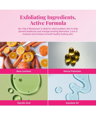 Karina Skincare Vita A Moisturizer - Helps to Exfoliate Skin - Potent Formula - Smooths & Refines - Contains Vitamin A Glycolic Acid & Salicylic Acid - Designed for Oily & Mature Skin - 1.7oz - Buy Online on GoSupps.com