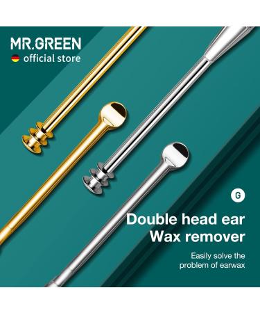 MR.GREEN Double End Earwax Remover 360 Cleaning Stainless Steel Ear Care Tools - Two Piece Pack - Buy Online on GoSupps.com