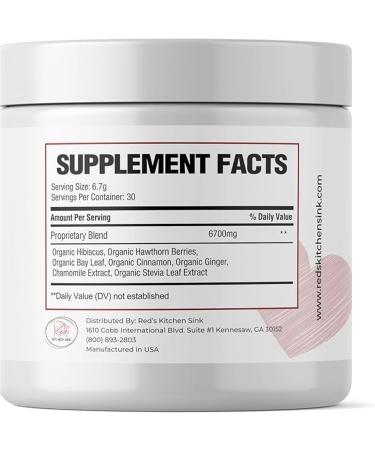 Red's Kitchen Sink Pressure Be Gone Daily Superfood Powder With Hibiscus, Hawthorn Berry, Bay Laurel, Ginger & More 200g, 30-Day Supply - Buy Online on GoSupps.com