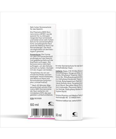 Phametra Med Sunscreen LSF 50+ for Kids | High UVA + UVB Protection | Fragrance-Free Vegan Waterproof | 50ml Safe for Allergic Skin - Buy Online on GoSupps.com