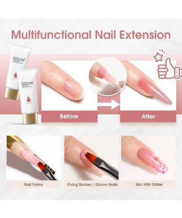  ROSALIND ROSALIND UV Construction Nail Gel 70 ml Nude Pink Acrygel UV/LED Poly Nail Extension Gel for Beginner Professional and Nai - Buy Online on GoSupps.com