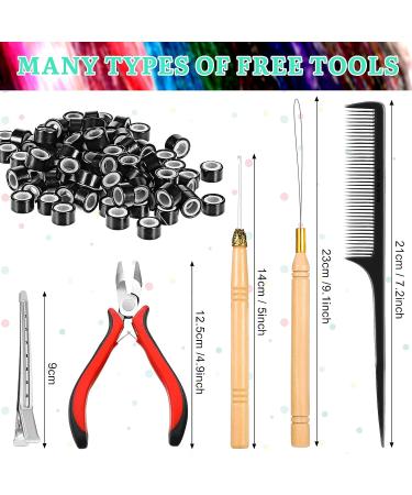 20 Pieces Glitter Hair Tinsel Kit with Plier and Beads | 47 Inch 4000 Strands Holographic Extensions for Women Girls - Halloween & Christmas | 20 Colors - Buy Online on GoSupps.com