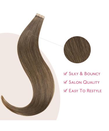 Buy If-Salt Tape Extensions Real Hair - 10pcs Bright Ash Brown 20g 30cm Invisible Smooth Hair Extensions for Girls  - Buy Online on GoSupps.com