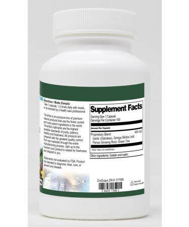 Terravita Anti-Aging Complex - Ginkgo Green Tea Ginseng and More - 450 mg (100 Capsules ZIN: 517066) - 3 Pack - Buy Online on GoSupps.com