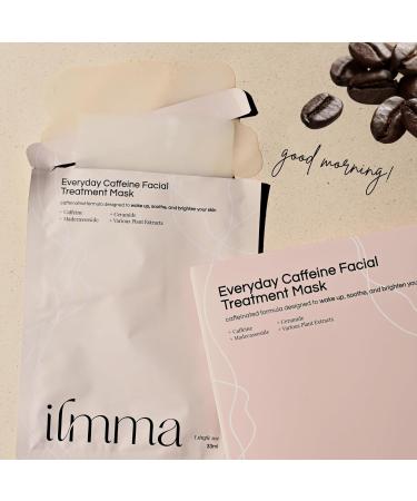 Everyday Caffeine Facial Treatment Mask - Hydrating Caffeinated Formula for All Skin Types | Ceramide & Plant Extracts | Men & Women (1 Sheet - Buy Online on GoSupps.com