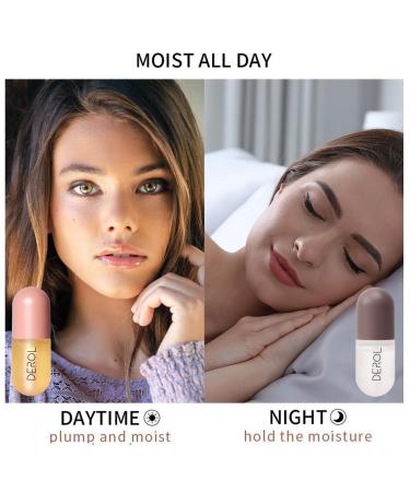 Wenrny Lip Plumper Set 2 Set Natural Lip Plumper and Lip Care Serum 5.5ML Day and Night Lip Plumper Serum Lip Enhancer Hydrating Lip Mask Women Lip Plumper Gloss Kit Moisturizing Long-lasting - Buy Online on GoSupps.com