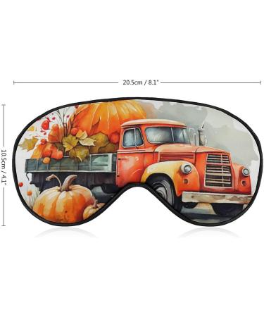 Harvest Red Truck Pumpkin Sleeping Mask | Soft Adjustable Eye Covers for Sleep | Light-Blocking Blindfold for Women Men Girls Boys - Buy Online on GoSupps.com