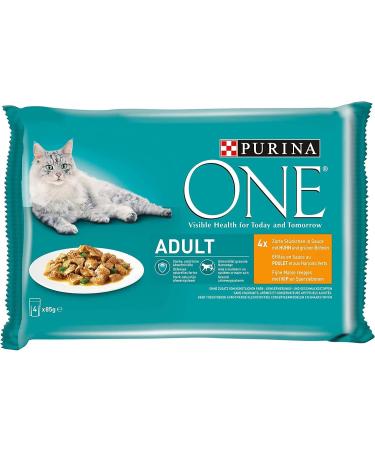 PURINA ONE Adult Wet Cat Food - Tender Chicken Pieces in Sauce | 12-Pack (12 x 85g) - Premium Nutrition for Your Cat - Buy Online on GoSupps.com