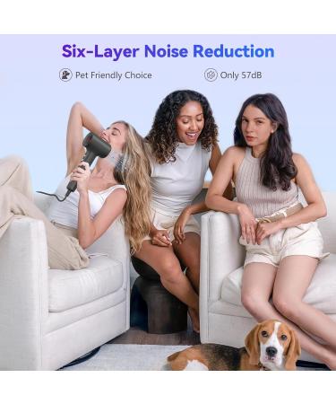 TQQ Hair Dryer with Diffuser 200 Million Negative Ionic Hairdryer 110 000 RPM High Speed Brushless Motor Blow Dryer for 2min Fast Drying 57dB Low Noise Travel Hairdryers for Women and Men - Buy Online on GoSupps.com