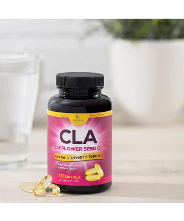 CLA 560mg Extra Strength Weight & Lean Muscle Support Supplement - Made in USA - Non-GMO - 120 Softgels - Buy Online on GoSupps.com