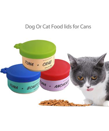 Yobbai 6 Pack Cat Food Can Lids - BPA Free Silicone Covers for Cat Food Cans - Buy Online on GoSupps.com