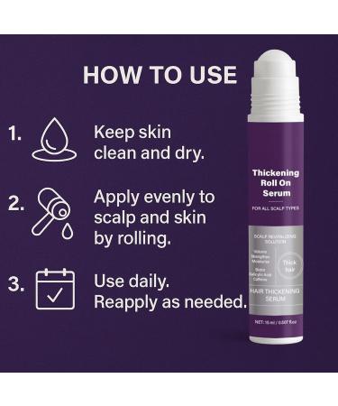 Hair Growth Oil | 15ml Hair Thickening Roll-On | Long-Lasting Scalp Moisturizing Oil - for Straight Curly Damaged Thinning Dry Hair - Travel Daily Salon - Buy Online on GoSupps.com
