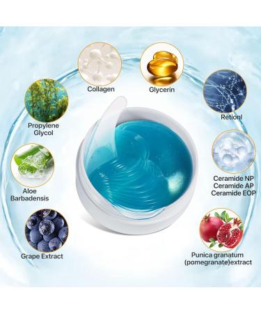 SBHEANGBA 30 Pairs Collagen Eye Mask Under Eye Mask Hyaluronic Acid Moisturizing Eye Mask Under Eye Patches for Puffy Eyes Dark Circles Eye Bags Anti Aging and Anti Wrinkles Eye Treatment Mask Blue - Buy Online on GoSupps.com