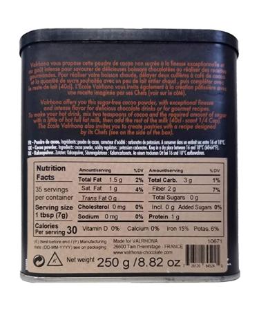 Valrhona Pure Cocoa Powder 8.8 oz. 8.82 Ounce (Pack of 1) - Buy Online on GoSupps.com