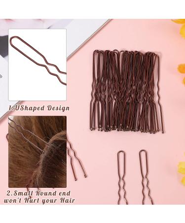 Invisible Hair Nets & U Shaped Pins Set - 60 Pcs Bun Nets with Elastic Edge Mesh + 60 Pcs Hair Pins for Women & Girls - Ideal for Ballet Dancers, Nurses, Cooks - Brown - Buy Online on GoSupps.com