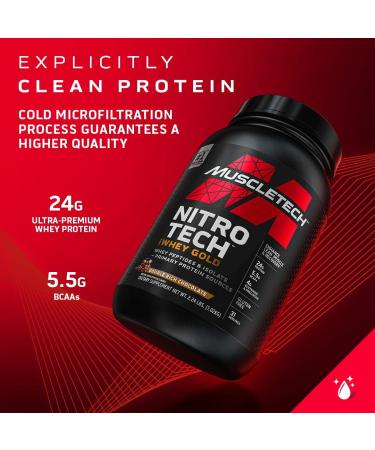 MuscleTech Nitro-Tech Performance - Strawberry Whey Protein Powder 5 lbs - Buy Online on GoSupps.com