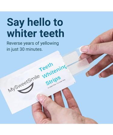 ySweetSmile Teeth Whitening Strips - 28 Mint Flavour Strips for White Teeth - Pap-Based Formula, No Peroxide, 30-Minute Application, No Pain & Sensitivity - Buy Online on GoSupps.com