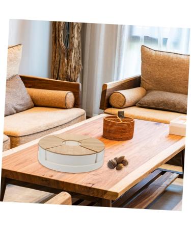 Cabilock 1 Set Office Fruit Plate Grill Vegetable Tray Wrought Iron Plastic Spraying Dried Fruit White Snack 26X26X7CM White - Buy Online on GoSupps.com