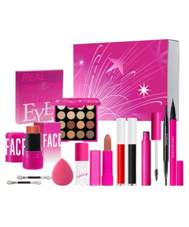 Makeup Kit - Long-lasting professional makeup kit for women with lipstick lip gloss and eyeshadow | Sweat-proof cosmetic gift box for girls adults birthdays and Christmas