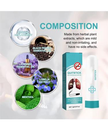 BreatheFree QuitStick - Easy Aromatherapy Inhaler | Natural Craving Suppressant (3 Pcs) - Quit Smoking Aid - Buy Online on GoSupps.com