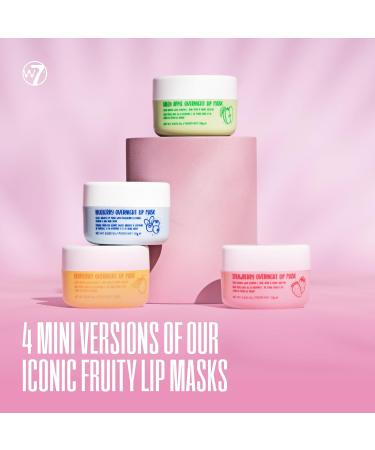 W7 Sweet Dreams Overnight Lip Masks Gift Set - Hydrating Lip Treatment with Aloe Vera & Vitamin E (4x10ml) - Perfect Stocking Stuffer for Soft Moisturized Lips - Buy Online on GoSupps.com