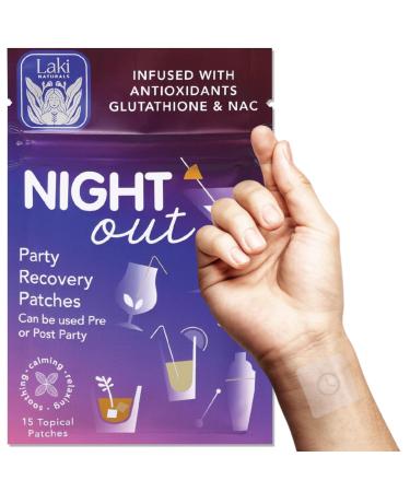 Laki Naturals Night-Out Patch (Pack of 15) | Reclaim Your Vitality and Equilibrium After Parties Bars and Fun Night Out (1 count pack of 15)