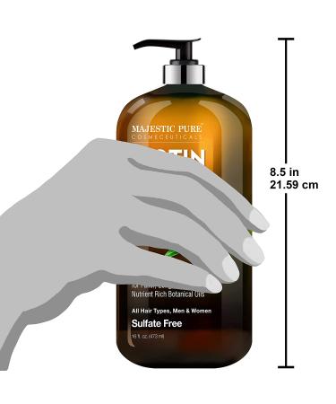 Biotin Shampoo & Conditioner Set with Lingonberry - Hair Loss Solution, Sulfate-Free, Color Safe | Majestic Pure 16 fl oz - Buy Online on GoSupps.com