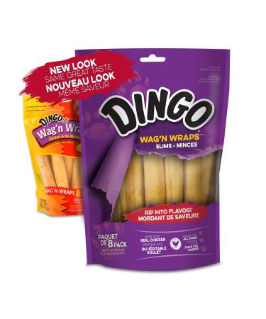 Dingo Wag'N Wraps Slims 8ct 9.0oz 256g 256 g (Pack of 1)