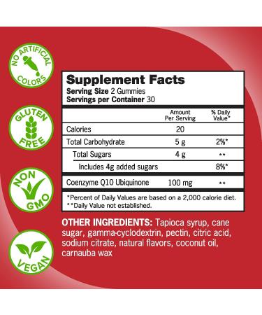 Qunol CoQ10 Gummies 100mg - Delicious Heart Health Support - 60 ct - Buy Online on GoSupps.com