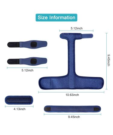 Health Gear Finger Corrector - Steel Support for Hammer Fingers & Sprains - Navy Blue - Buy Online on GoSupps.com
