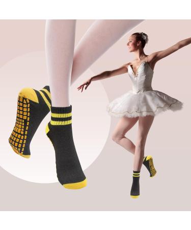 Anlioto Non-Slip Yoga & Pilates Socks for Women - 4 Pairs EU 35-38 Anti-Slip Stopper Socks in Multi-Colored - Buy Online on GoSupps.com