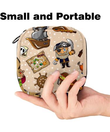 Shop Pirate-Themed Storage Bags for Women Zippered Cup Pockets Menstrual Inserts & More Multi-Colored Design - Buy Online on GoSupps.com