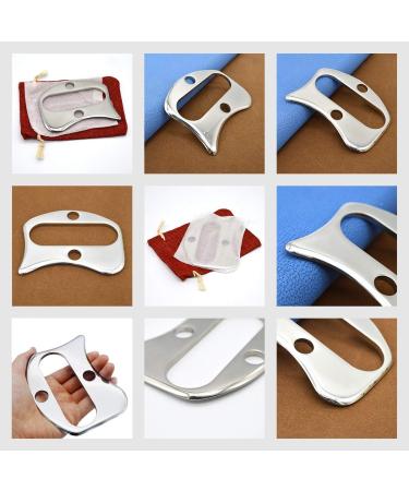 IASTM Gua Sha Massage Tool - Medical Grade Stainless Steel Back Massager (Large) | International Shipping Available - Buy Online on GoSupps.com