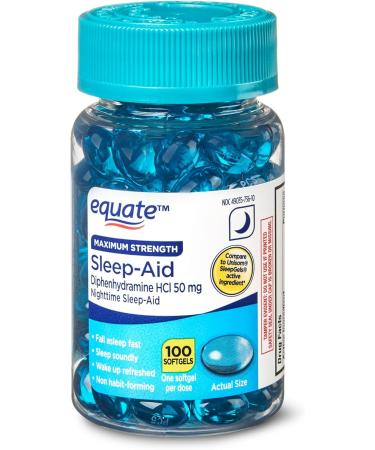 Diphenhydramine 50mg Maximum Strength Softgels - Equate 100ct | Fusion Shop Store - International Shipping Available - Buy Online on GoSupps.com
