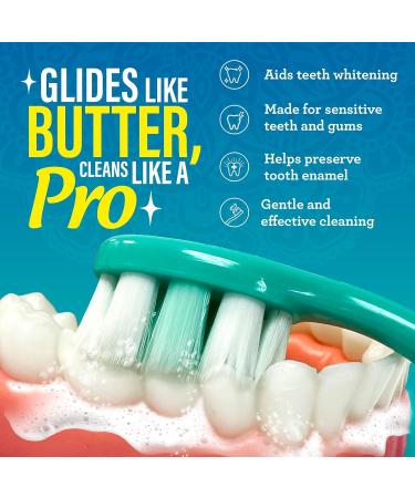 GuruNanda Butter On Gums Ultra Soft Toothbrush - 6 Pack Assorted Colors | Ideal for Kids & Adults, Sensitive Gums, Receding Gums | Travel-Friendly - Buy Online on GoSupps.com